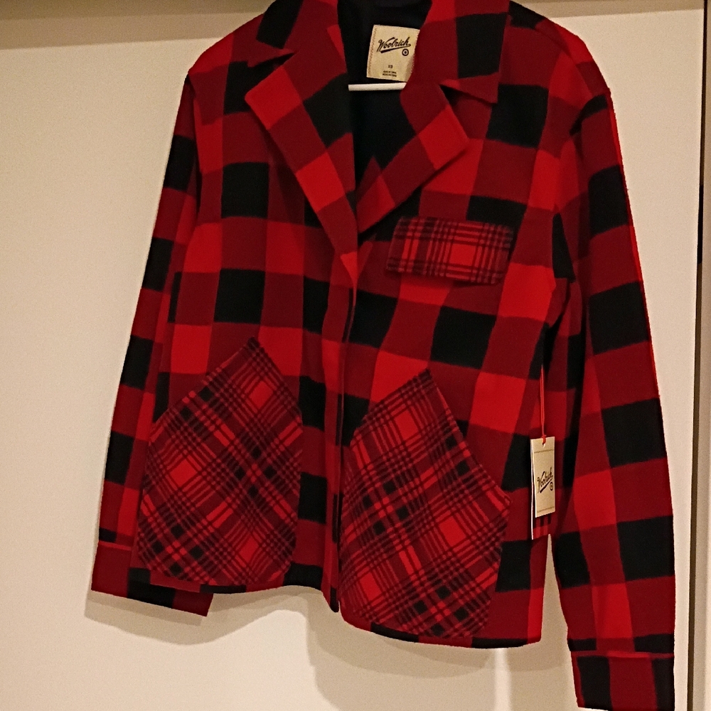 Woolrich Red and Black Checkered Jacket